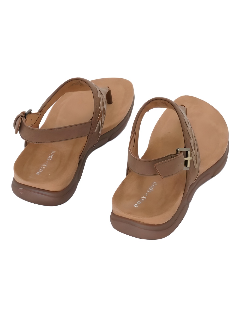 Easy Spirit Monte Woven T-Strap Sandals Medium Brown Bronze Size 6M - Picture 3 of 6